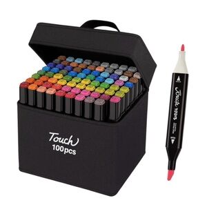 Touch 100pcs Dual Tip Marker Set